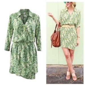 Cabi 3/4 sleeve dress - palm leaves print